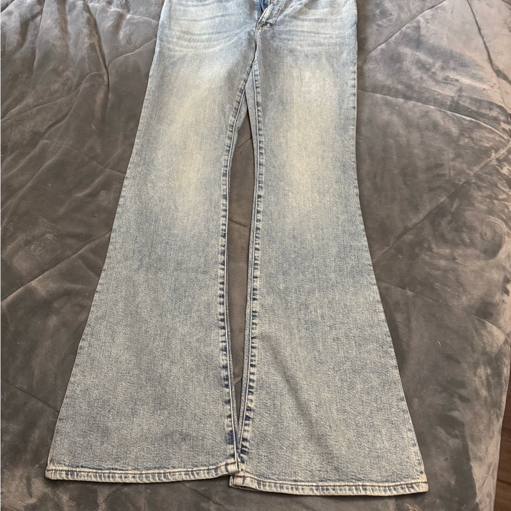 Good American Light Blue Flare Jeans